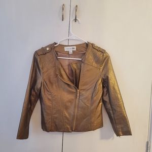 Gold Forever 21 Rayon Jacket